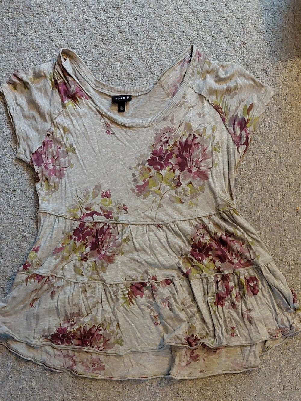 torrid Floral Babydoll Tee